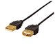 USB延長ケーブル USB2.0対応 極細/ミニコネクタタイプ ブラック 1m AUSE10BK