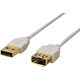 USB延長ケーブル USB2.0対応 極細/ミニコネクタタイプ 1m ホワイト AUSE10WH
