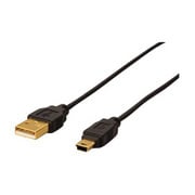ミニUSBケーブル USB2.0対応 mini-B 極細/ミニコネクタタイプ 2m ブラック AUSM20BK