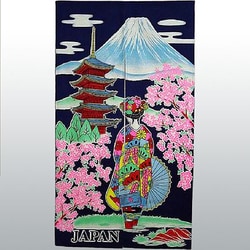KNO-14 [のれん 桜舞妓 黒]