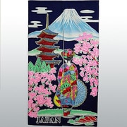 KNO-14 [のれん 桜舞妓 黒]