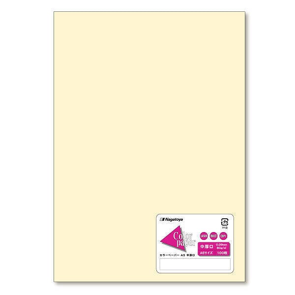 色上質紙 中厚口 レモン A5 100枚 ナ-5202