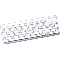 防滴設計 ウォーターレジスタンスキーボード USB+PS/2 108キー ホワイト WRKB108WH