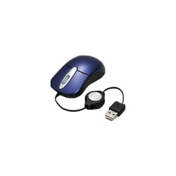 USB接続 光学式マウス 巻取り式 ブルー MS30BL