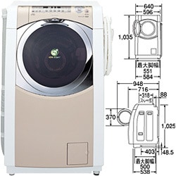 ヨドバシ.com - シャープ SHARP ES-HG91F-N [ドラム式洗濯乾燥機(9.0kg 