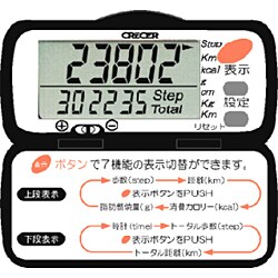 歩数計 CH210K（ブラック） 脂肪燃焼計画