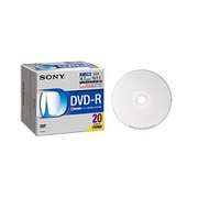 データ用DVD-R インクジェットプリンター対応ホワイトレーベル 16倍速記録 20枚 20DMR47HPSH