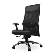 ネットチェア ハイバック ブラック REC-128AX-BK