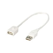 USBケーブル 延長用 ジョイントタイプ 0.5m ホワイト AU205EWH