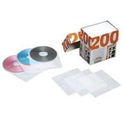 CD＆DVD不織布ケース 両面タイプ 200枚 ACP200W