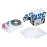 CD&DVD不織布ポケット 2穴リングファイル用 120枚入り ホワイト DCF2120WH