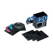 2穴式リングファイル CD&DVD不織布ケース 120枚入 ブラック DCF2120BK