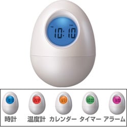 TS-318WH [センサークロックエッグ] ホワイト