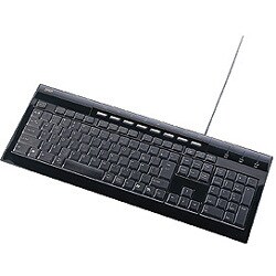 USB&PS/2 スリムキーボード ブラック SKB-SL07BK