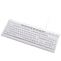USB&PS/2 スリムキーボード ホワイト SKB-SL07W
