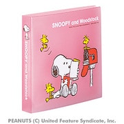CD&DVDファイル スヌーピー ピンク 12枚収納 EDF-SNC206-3