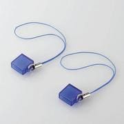 USBメモリキャップ ストラップ付 クリアブルー 2個 CUS-06CBU