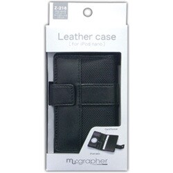 Z-218 (ブラック) [iPod nano（1st）専用 レザーケース カードポケット付き]