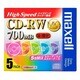 データ用CD-RW MQシリーズ 10倍速対応 700MB 5枚 カラーMIX CDRWH80MIX.S1P5S