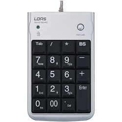 USBハブ内蔵テンキーボード シルバー TNK-SUH221SL