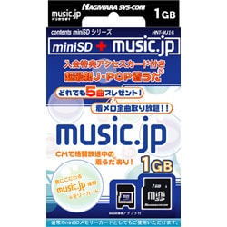 HNT-MJ1G [miniSDカード 1GB アダプターセット]