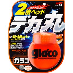 カーウィンドウ用撥水剤 glaco ぬりぬりガラコ デカ丸 120ml 塗り込みタイプ ノーワイパー走行速度：約45～60km/h以上 04107