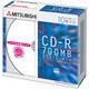 データ用CD-R 700MB 48倍速 インクジェット対応ワイド 5mm厚スリムケース 10パック SR80SP10