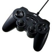 連射機能搭載 USBゲームパッド 12ボタン ブラック JY-P66UBK