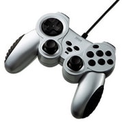 連射機能搭載 USBゲームパッド 12ボタン シルバー JY-P70US