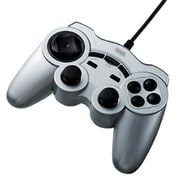 連射機能搭載 USBゲームパッド 12ボタン シルバー JY-P66US