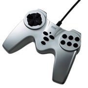 連射機能搭載 USBゲームパッド 12ボタン シルバー JY-P68US