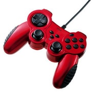 連射機能搭載 USBゲームパッド 12ボタン レッド JY-P70UR