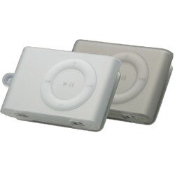 HIP-24 (ホワイト/ブラック) [iPod shuffle(aluminum)専用 シリコンケースセット]