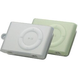 HIP-25 (ホワイト/グリーン) [iPod shuffle(aluminum)専用 シリコンケースセット]