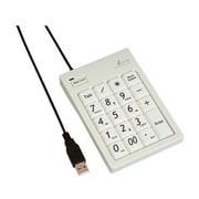 USBテンキー Tab/00キー付 メンブレンタイプ ホワイト TK14UWH