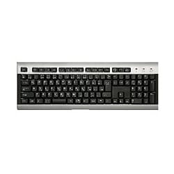 PS/2接続 フルキーボード 薄型 シルバー DPKF6PMT