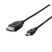 USB2.0対応 ミニUSB変換ケーブル mini-Aオスタイプ ブラック AUMA02BK