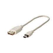 USB2.0対応 ミニUSB変換ケーブル mini-Aオスタイプ ホワイト AUMA02WH