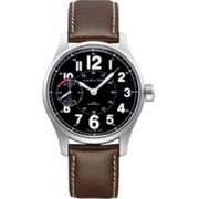 H69619533 カーキ・メカ・オフィサー44mm/クロ/チャカワ/テマキ