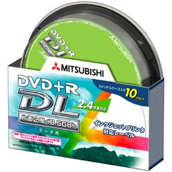 データ用DVD+R 片面2層 8.5GB 2.4倍速対応 インクジェットプリンタ対応 10枚 DTR85NP10S