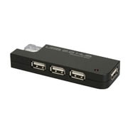 USB2.0ハブ バスパワー ケーブル収納タイプ 4ポート ブラック H433BK
