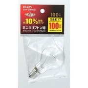 白熱電球 ミニクリプトン球 E17口金 100V 100W形(90W) 45mm径 クリア GKP-L90H/C