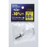 白熱電球 ミニクリプトン球 E17口金 110V 60W形(54W) 35mm径 クリア GKP-H54H/C