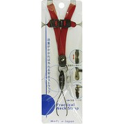 PNSS-6 PrACticaLNeckStraP平ヒモレッド [クリップ付きネックストラップ]