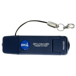 USB2.0接続 microSD/SIM(FOMA) カードリーダーライター PL-CR101U