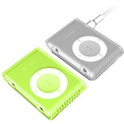 SUMLS2G-GR (クリア＆グリーン) [iPod shuffle(aluminum)専用 シリコンケース 2個セット] Loop