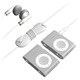 SUMLS2GSK-CL (クリア＆クリア) [iPod shuffle(aluminum)専用 シリコンケース 2個+アクセサリーセット]