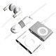 SUMLS2GSK-WT (クリア＆ホワイト) [iPod shuffle(aluminum)専用 シリコンケース 2個+アクセサリーセット]