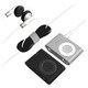SUMLS2GSK-BK (クリア＆ブラック) [iPod shuffle(aluminum)専用 シリコンケース 2個+アクセサリーセット]