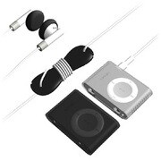 SUMLS2GSK-BK (クリア＆ブラック) [iPod shuffle(aluminum)専用 シリコンケース 2個+アクセサリーセット]